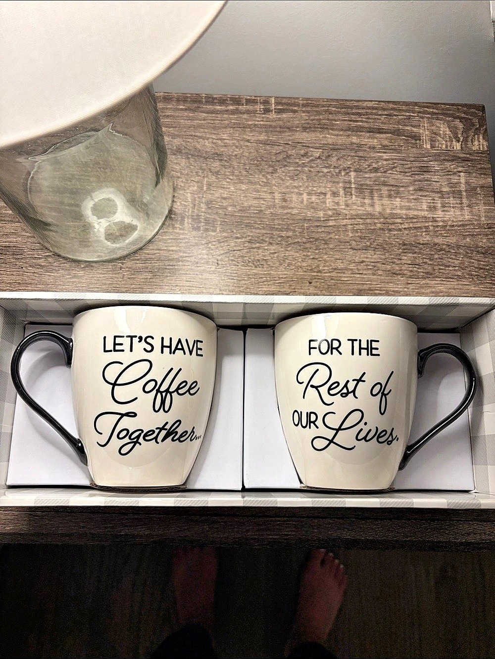Cooks Corner Coffee Mugs Set of 2 Black & White